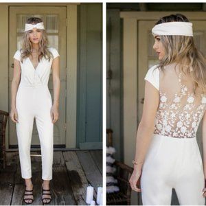 Rime Arodaky Luella Jumpsuit with Gorgeous Lace Back - XS